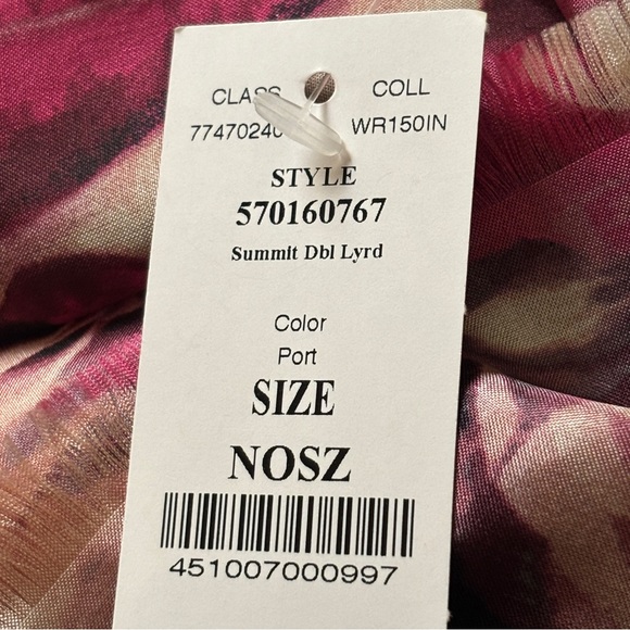 White House Black Market 6’ Silk Floral Rose Wrap Scarf Reversible NWT - Picture 9 of 11